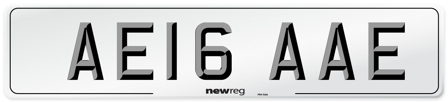 AE16 AAE Number Plate from New Reg